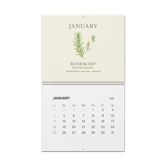 2026 Wall Calendar | Monthly Botanical Apothecary Calendar
