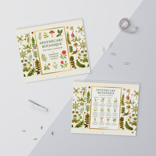 2026 Wall Calendar  | Monthly Botanical Apothecary Calendar